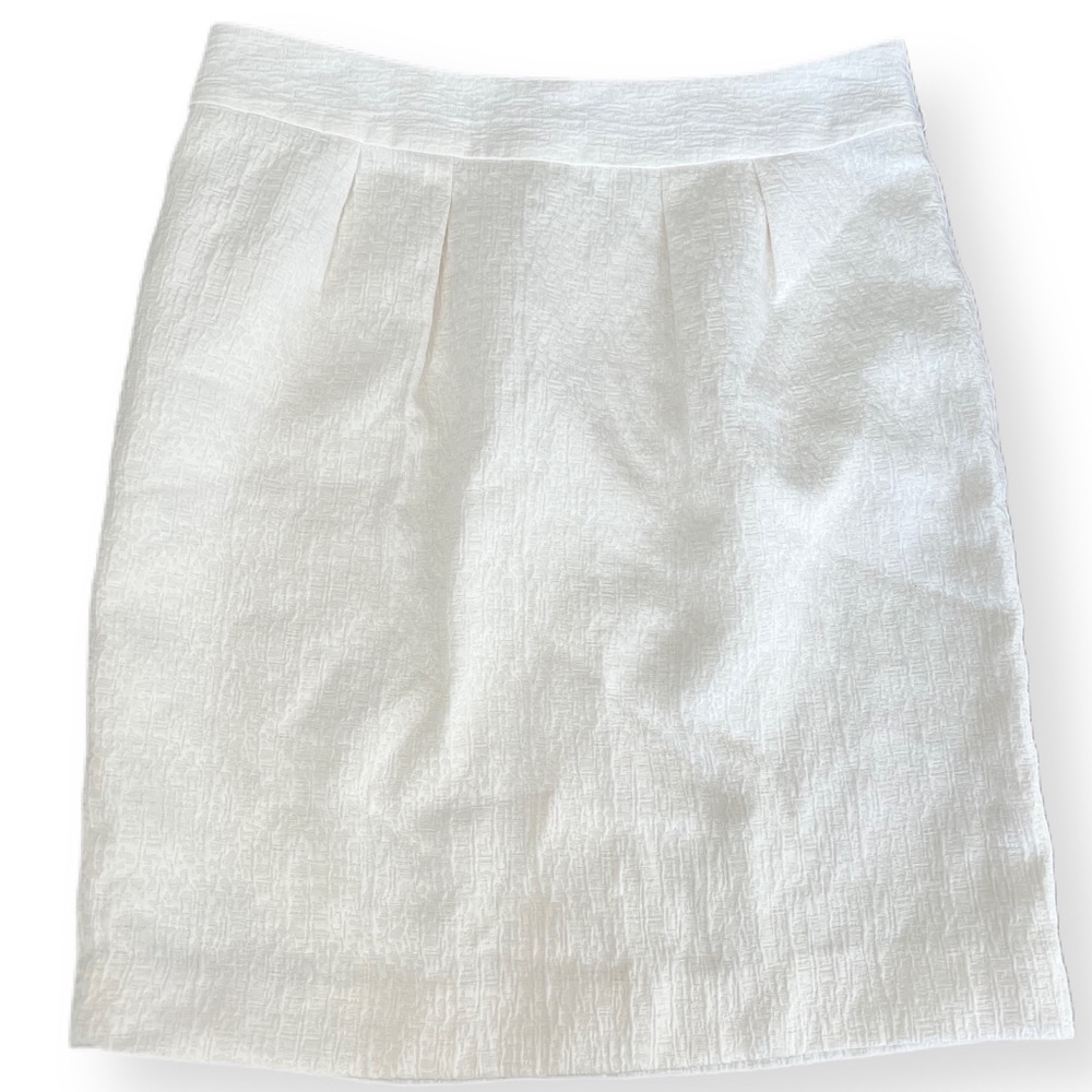 Banana Republic Ivory jacquard pencil Skirt Size 12